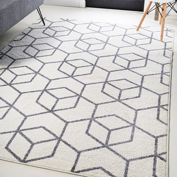 Tumbling Blocks Modern Geometric Area Rug 2